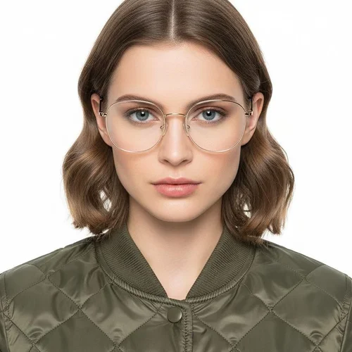 Lunettes ovales en métal doré #BS2425-0534
