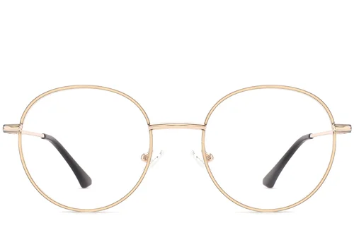 Lunettes ovales en métal doré #BS2425-0540