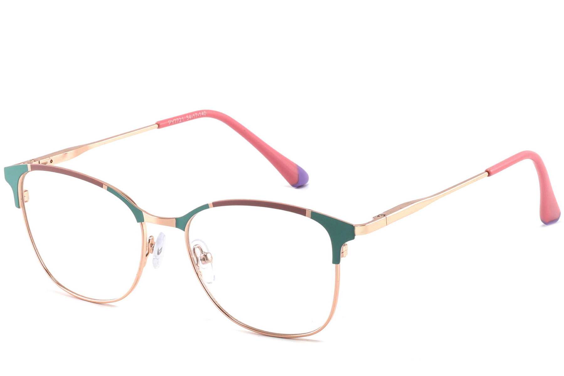Lunettes papillon en métal vert #BS2425-0542