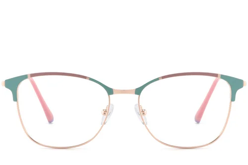 Lunettes papillon en métal vert #BS2425-0542