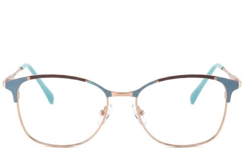 Lunettes papillon en métal bleu #BS2425-0545