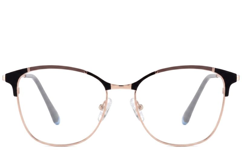 Schmetterlingsbraune Metallbrille #BS2425-0546
