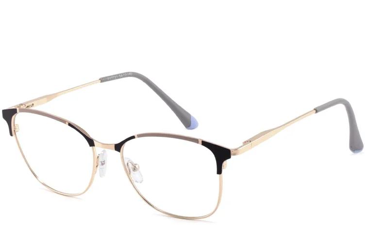 Gafas de metal marrón con forma de mariposa #BS2425-0546