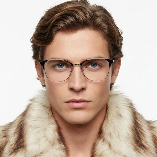 Lunettes papillon en métal marron #BS2425-0546