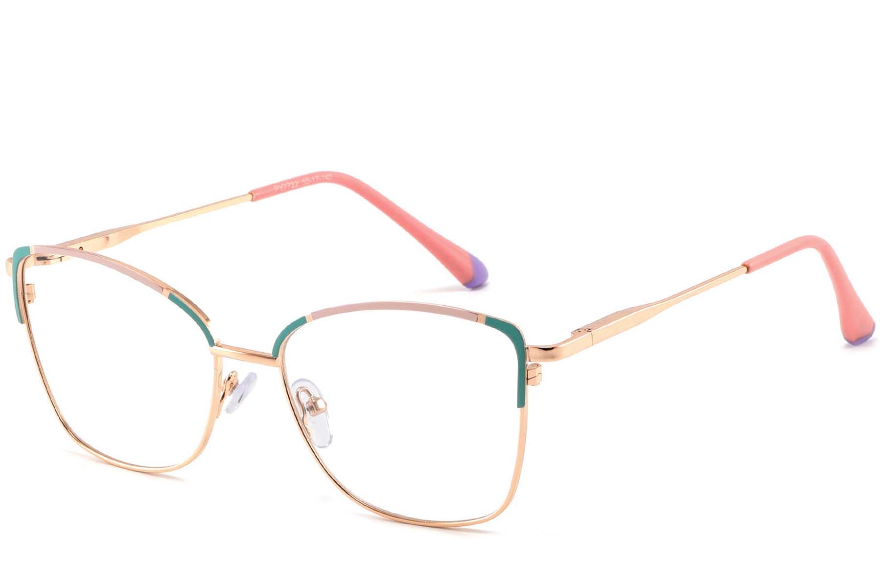 Lunettes papillon en métal vert #BS2425-0547