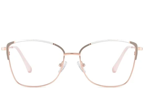 Lunettes papillon en métal gris #BS2425-0548