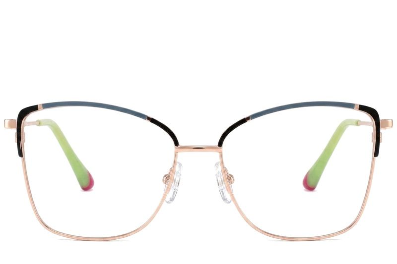 Gafas de metal negro con forma de mariposa #BS2425-0549