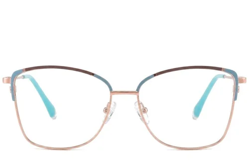 Lunettes papillon en métal bleu #BS2425-0550
