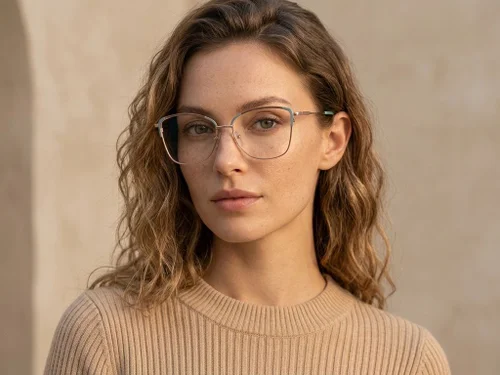 Lunettes papillon en métal bleu #BS2425-0550