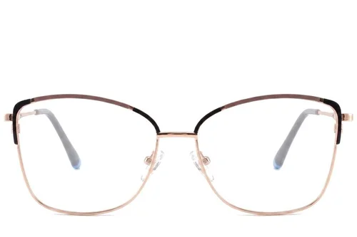 Lunettes papillon en métal marron #BS2425-0551