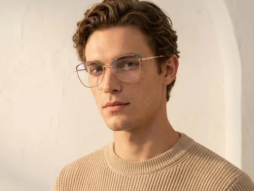 Lunettes papillon en métal vert #BS2425-0552