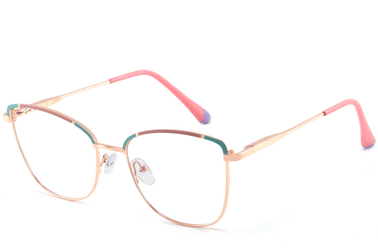 Gafas de metal verde mariposa #BS2425-0552