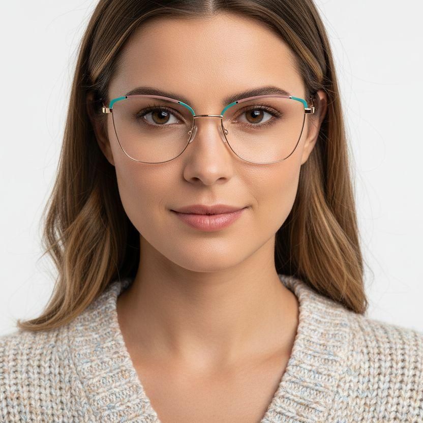 Butterfly Green Metal Glasses #BS2425-0552