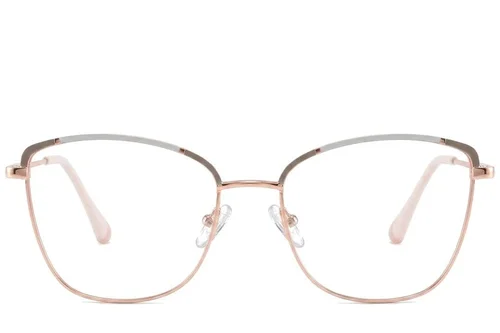 Lunettes papillon en métal gris #BS2425-0553