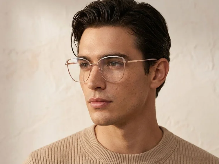 Gafas de metal gris mariposa #BS2425-0553