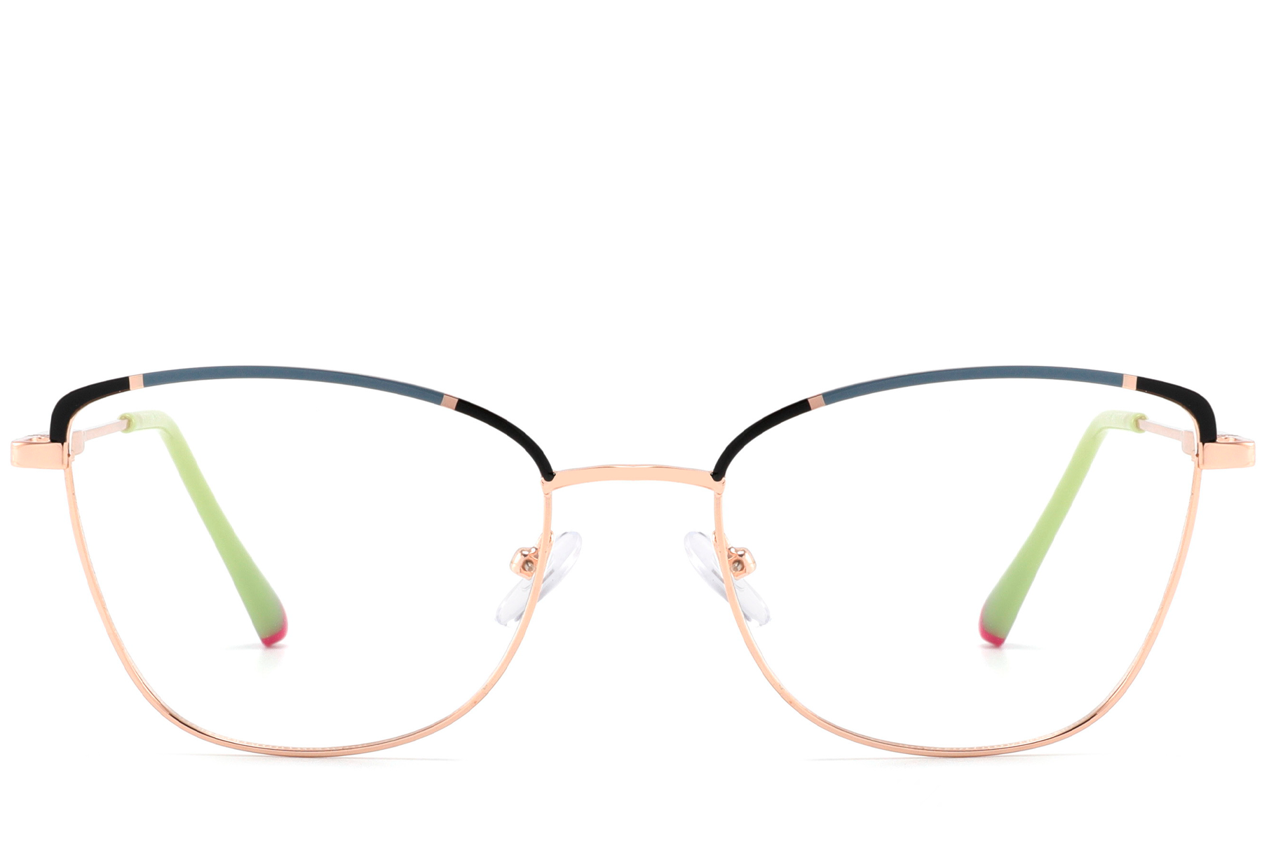 Gafas de metal negro con forma de mariposa #BS2425-0554