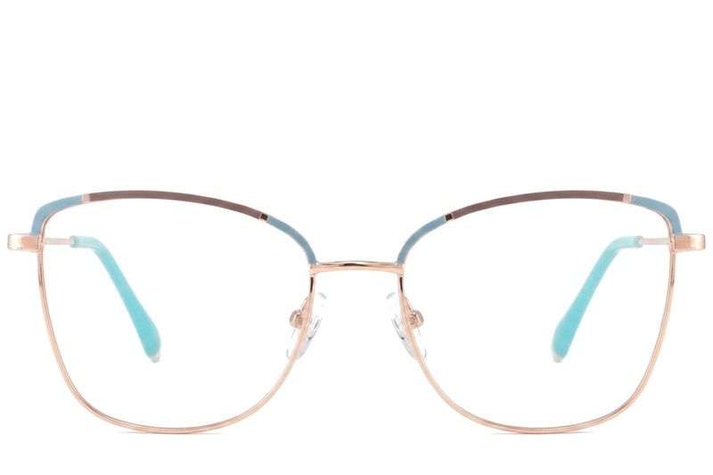 Occhiali in metallo blu farfalla #BS2425-0555