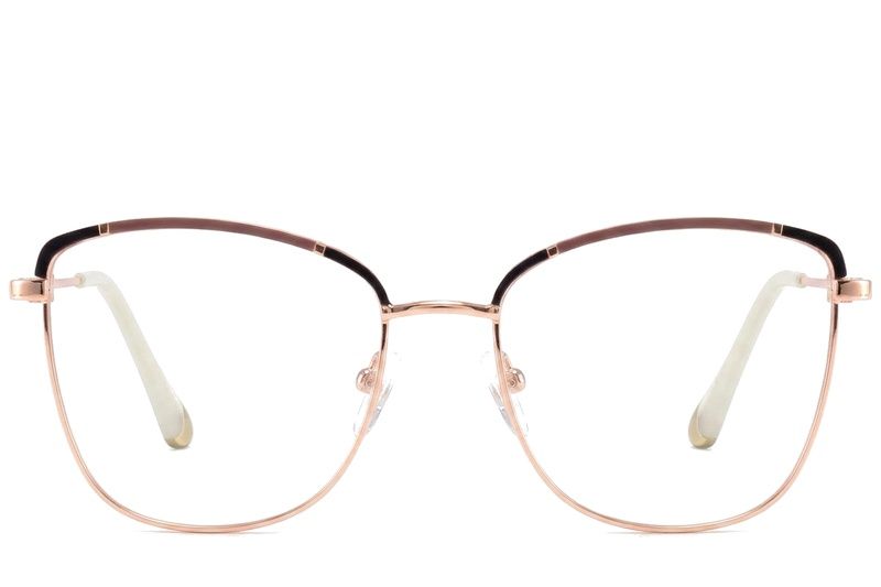Schmetterlingsbraune Metallbrille #BS2425-0556