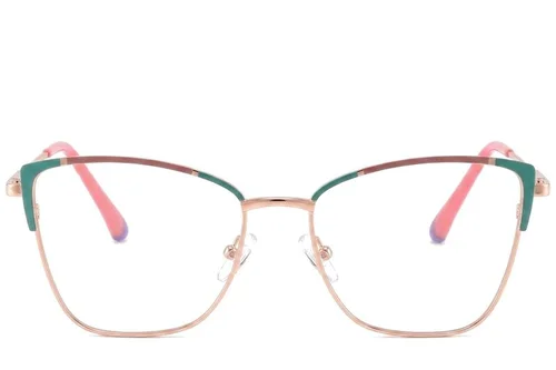Lunettes papillon en métal vert #BS2425-0557