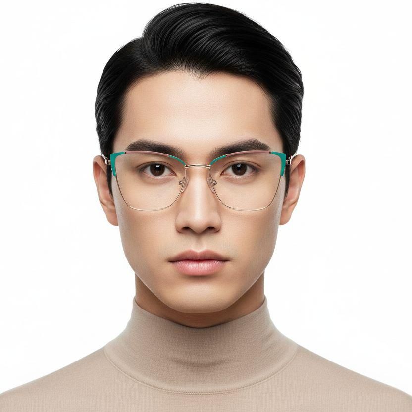 Butterfly Green Metal Glasses #BS2425-0557