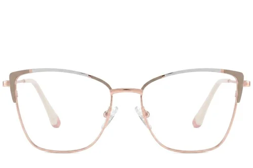 Lunettes papillon en métal gris #BS2425-0558