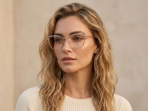 Lunettes papillon en métal gris #BS2425-0558