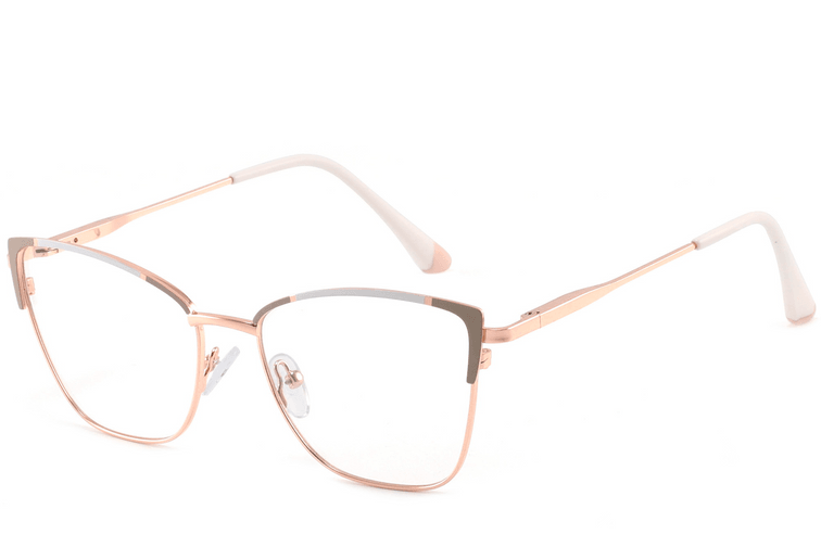 Schmetterlingsgraue Metallbrille #BS2425-0558