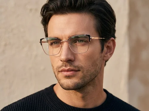 Lunettes papillon en métal noir #BS2425-0559