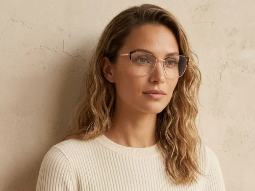 Lunettes papillon en métal marron #BS2425-0561