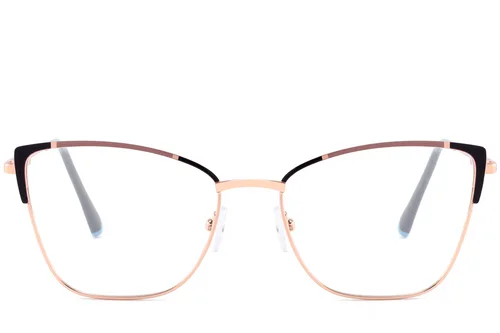 Lunettes papillon en métal marron #BS2425-0561