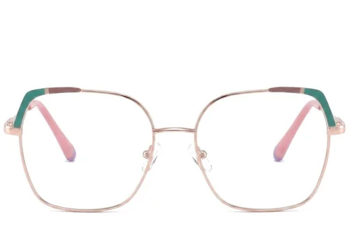 Lunettes papillon en métal vert #BS2425-0562