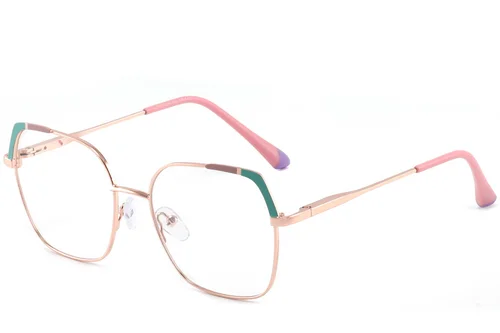 Lunettes papillon en métal vert #BS2425-0562