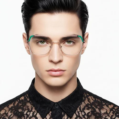 Lunettes papillon en métal vert #BS2425-0562