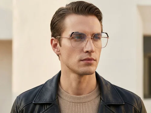 Lunettes papillon en métal noir #BS2425-0564