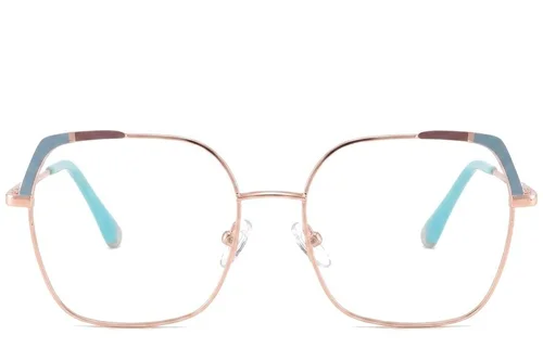 Lunettes papillon en métal bleu #BS2425-0565