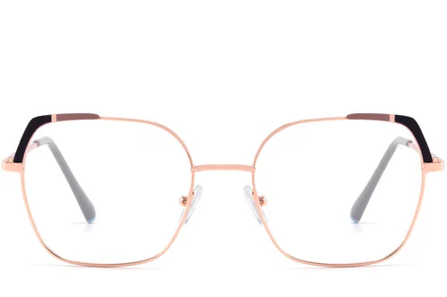 Lunettes papillon en métal marron #BS2425-0566
