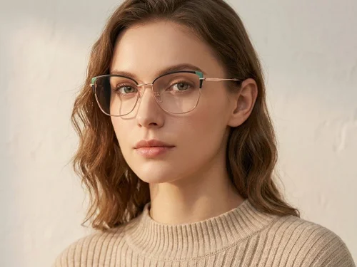 Lunettes papillon en métal noir #BS2425-0568