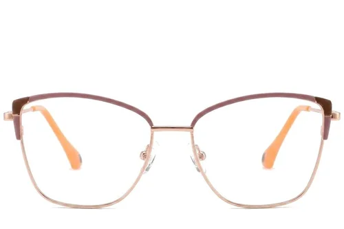 Lunettes papillon en métal rouge #BS2425-0569