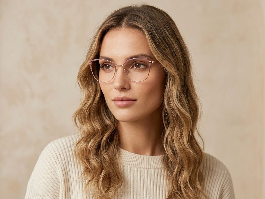 Gafas de metal rojo mariposa #BS2425-0569