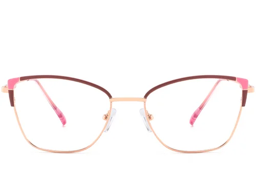 Lunettes papillon roses en métal #BS2425-0570
