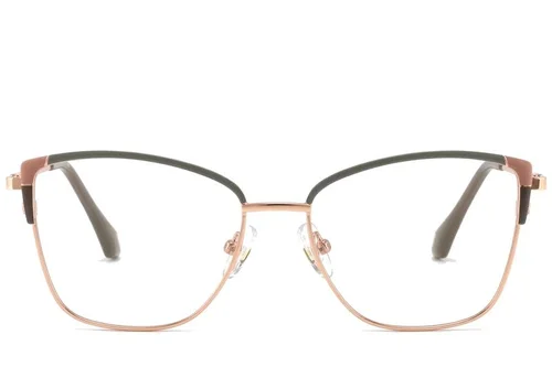 Lunettes papillon en métal gris #BS2425-0571