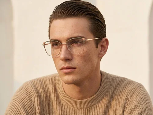 Lunettes papillon en métal gris #BS2425-0571