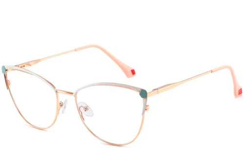 Lunettes papillon en métal blanc #BS2425-0572