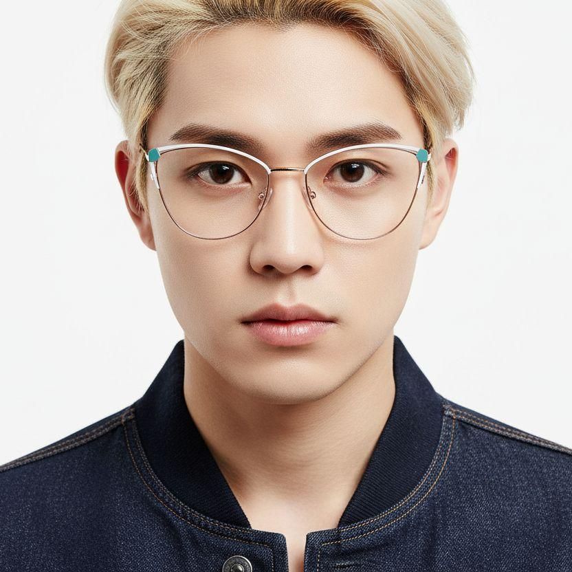 Butterfly White Metal Glasses #BS2425-0572