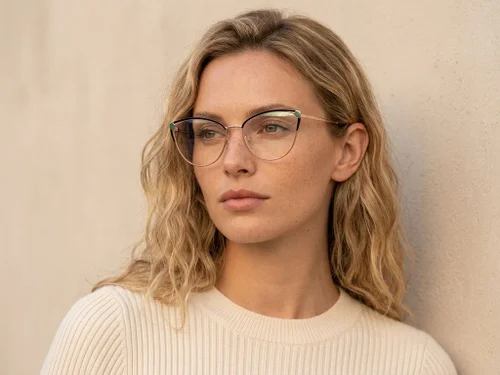 Lunettes papillon en métal noir #BS2425-0573