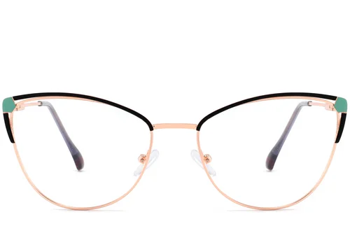 Lunettes papillon en métal noir #BS2425-0573