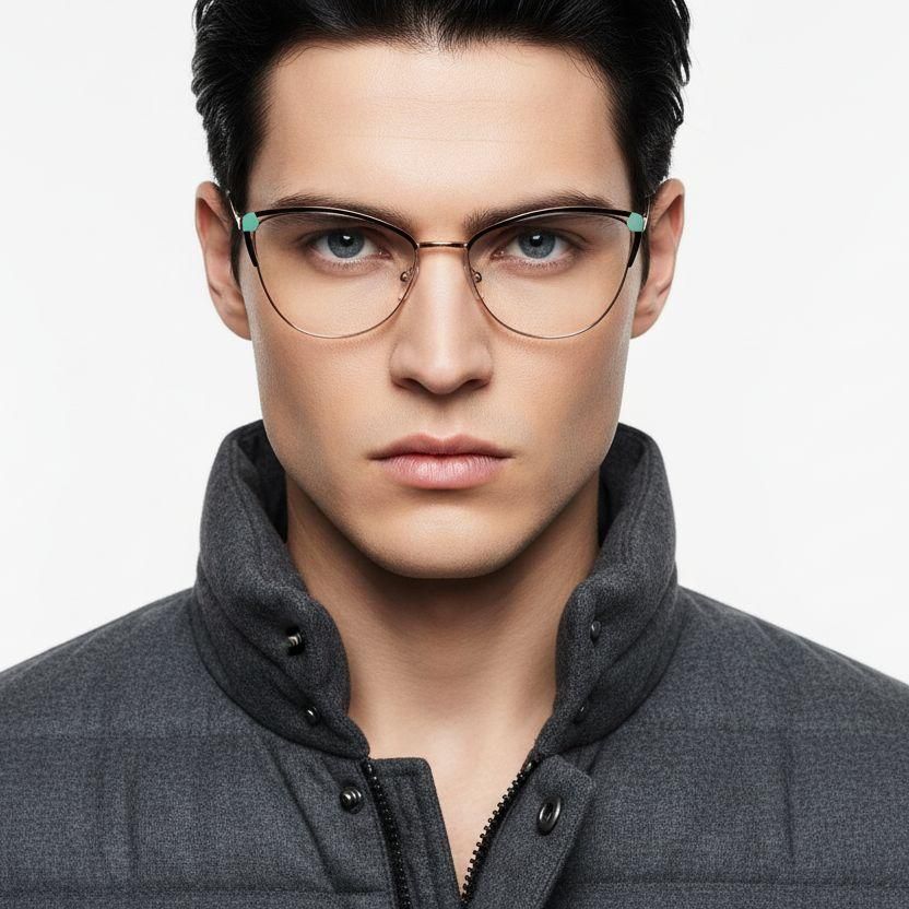 Occhiali Butterfly in metallo nero #BS2425-0573