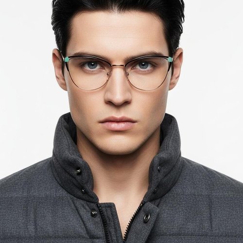 Lunettes papillon en métal noir #BS2425-0573