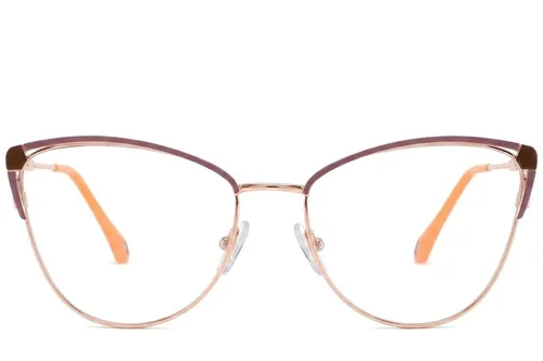 Lunettes papillon en métal rouge #BS2425-0574