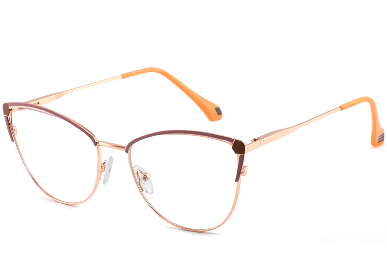 Schmetterlings-Brille aus rotem Metall #BS2425-0574